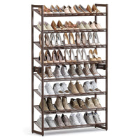 Thumbnail for SONGMICS 8-Tier Shoe Rack Storage 32 pairs with Adjustable Shelves Bronze