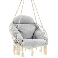 Thumbnail for SONGMICS Hammock Hanging Chair with Cushion Gray