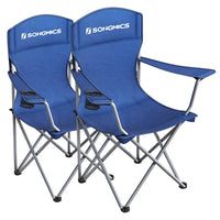 Thumbnail for SONGMICS Set of 2 Folding Camping Outdoor Chairs Blue