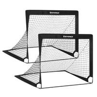 Thumbnail for SONGMICS Set of 2 Portable Soccer Net 120cm Black