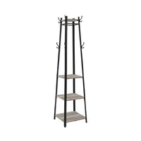 Thumbnail for VASAGLE Coat Rack 3 Shelves Greige