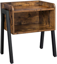 Thumbnail for VASAGLE Side Table Rustic Brown and Black