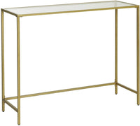 Thumbnail for VASAGLE Console Table with Tempered Glass Golden