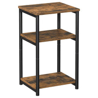 Thumbnail for VASAGLE Vintage Brown Side Table with Storage shelf