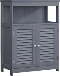 Thumbnail for VASAGLE Floor Cabinet with Shelf and 2 Doors Gray