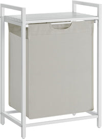 Thumbnail for VASAGLE Laundry Hamper with Shelf and Pull-Out Bag 65L White