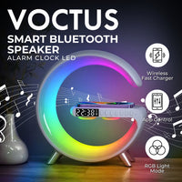Thumbnail for VOCTUS 5 in 1 Bedside Table Lamp with 15W Quick Wireless Charger (White)