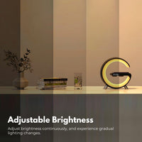 Thumbnail for VOCTUS 5 in 1 Bedside Table Lamp with 15W Quick Wireless Charger (Black)