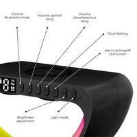 Thumbnail for VOCTUS 5 in 1 Bedside Table Lamp with 15W Quick Wireless Charger (Black)