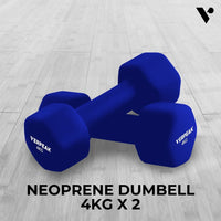 Thumbnail for Verpeak Neoprene Dumbbell 4kg x 2 Blue