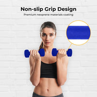 Thumbnail for Verpeak Neoprene Dumbbell 4kg x 2 Blue