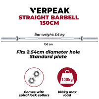 Thumbnail for Verpeak Standard Barbell 150CM Straight