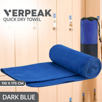Thumbnail for VERPEAK Quick Dry Gym Sport Towel 110*175CM (Dark Blue)