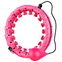 Thumbnail for VERPEAK Weighted Hula Hoop with 26 Detachable Knots (Pink)