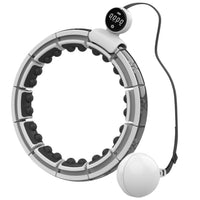 Thumbnail for VERPEAK Smart Weighted Hula Hoop with LED Counter Display and 16 Detachable Knots (White and Black) VP-WHH-102-GD