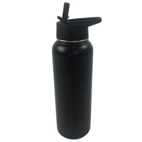 Thumbnail for VERPEAK 40oz Vacuum Insulated Water Bottle 3 Lids with Straw (Black)