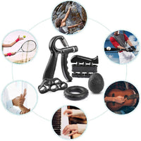 Thumbnail for VERPEAK 5 in 1 Hand Grips, Adjustable Hand Grip Strengthener Kit with Carry Bag