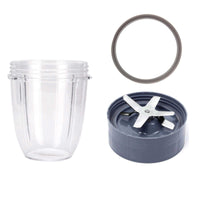 Thumbnail for For Nutribullet Short Cup + Extractor Blade + Grey Seal - For 900 and 600 Models