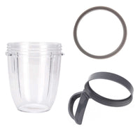 Thumbnail for For Nutribullet Short Cup + Handheld Lip Ring + Grey Seal All 900 and 600 Models