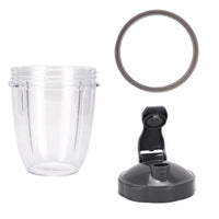 Thumbnail for For Nutribullet Short Cup + Fliptop Lid + Grey Seal - For All 900 and 600 Models