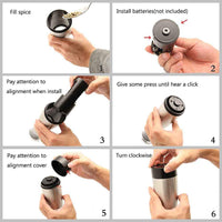 Thumbnail for Gravity Salt or Pepper Grinder - Automatic Twist Grind Shakers Mills Electric