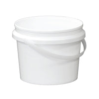 Thumbnail for Bulk 10x 2L Plastic Buckets + Lids - Empty White With Handle - Small Food Pail