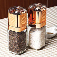 Thumbnail for Salt and Pepper Grinder - 180ml Glass Design + Rose Gold Bottle Manual Hand Mill