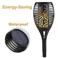 Thumbnail for 72 LED Bulbs Torch Solar Garden Outdoor Flame Dancing Flickering Light Auto Lamp