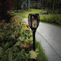 Thumbnail for 72 LED Bulbs Torch Solar Garden Outdoor Flame Dancing Flickering Light Auto Lamp