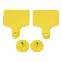 Thumbnail for 100x Cattle Ear Tags 6x7cm Set - Medium Yellow Blank Cow Sheep Livestock Label