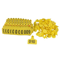 Thumbnail for 1-100 Cattle Number Ear Tag 6x7cm Set -Medium Yellow Cow Sheep Livestock Label