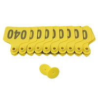 Thumbnail for 1-100 Cattle Number Ear Tag 6x7cm Set -Medium Yellow Cow Sheep Livestock Label