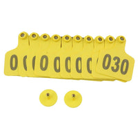 Thumbnail for 1-100 Cattle Number Ear Tag 6x7cm Set -Medium Yellow Cow Sheep Livestock Label