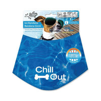 Thumbnail for L - Dog Cooling Bandana Ice Neck Collar AFP Chill Out Pet Cool Scarf Cold Large