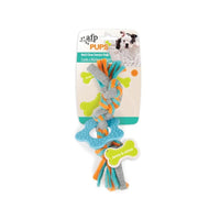 Thumbnail for Puppy Multi Chew Rope Ring Toy - Dog Knotted Braided Cotton Teething Play AFP