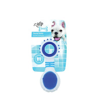 Thumbnail for Dog Dental Rattle - Blue Puppy Teething + Cleaning Gums Rubber Ridges Chew