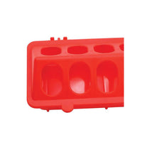 Thumbnail for 50cm Long Poultry Feeder Chicken Feeding Trough Red Plastic Flip Top Container