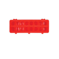 Thumbnail for 30cm Long Poultry Feeder Feeding Trough Chicken Chick Red Plastic Flip Top Container