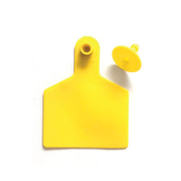 Thumbnail for 100x Cattle Ear Tags 7.5x10cm Set - XL Yellow Blank Cow Sheep Livestock Labels