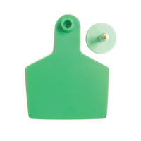 Thumbnail for 100x Cattle Ear Tags 7.5x10cm Set - XL Green Blank Cow Sheep Livestock Labels