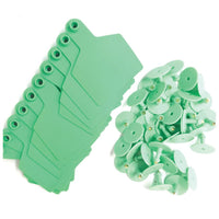 Thumbnail for 100x Cattle Ear Tags 7.5x10cm Set - XL Green Blank Cow Sheep Livestock Labels