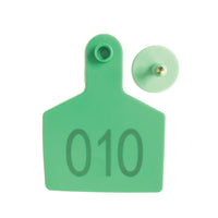 Thumbnail for 1-100 Cattle Number Ear Tags 7.5x10cm Set - XL Green Cow Sheep Livestock Labels