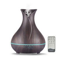 Thumbnail for Essential Oil Aroma Diffuser and Remote - 400ml Tulip Dark Ultrasonic Humidifier