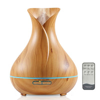 Thumbnail for Essential Oil Aroma Diffuser Tulip Light Wood Colour Ultrasonic Mist Humidifier