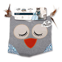 Thumbnail for Cat Sack Crinkle Toys - Grey Owl + Hide Play Bag Teaser Vintage All For Paws