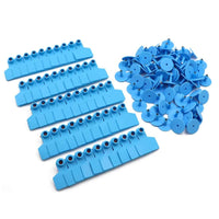 Thumbnail for 100x Cattle Ear Tags 5x4cm Set Cow Sheep Goat Blue Small Blank Livestock Label