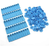 Thumbnail for 100x Cattle Ear Tags 5x2cm Set - Small Blue Cow Sheep Pig Blank Livestock Labels