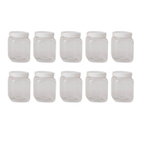 Thumbnail for 10x 250g Plastic Honey Jars + Lids - Square Clear Food Grade Packaging Containers