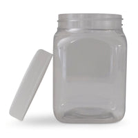 Thumbnail for 10x 250g Plastic Honey Jars + Lids - Square Clear Food Grade Packaging Containers