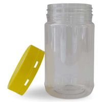 Thumbnail for 10x 500g Plastic Honey Jars + Lids - Round Clear Food Grade Packaging Containers